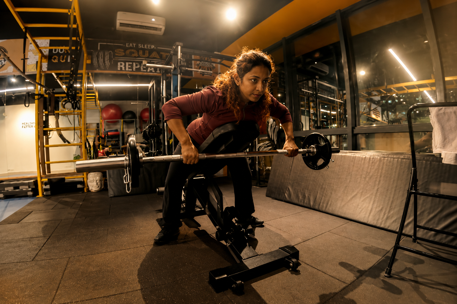 Strength training with a barbell